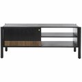 Safavieh Errington 2 Shelf Media TV Stand Black & Natural MED9000A